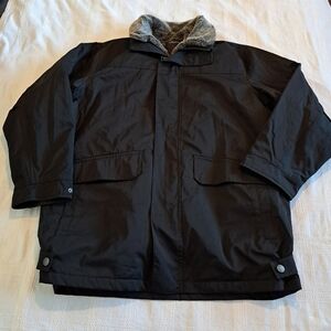 Nautica men's size Large 2 in 1 black & gray jacket 3 season jacket, EUC